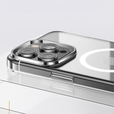 Ốp lưng trong suốt sạc nam châm từ tính cho iPhone 16 Pro Max / 16 Pro / 16 Plus / iP 16 hiệu Likgus Crystal Magnetic - Trang bị đệm khí 4 góc, chống ố vàng, bảo vệ viền camera - Hàng nhập khẩu