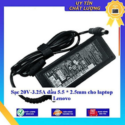 Sạc 20V-3.25A đầu 5.5 * 2.5mm cho laptop Lenovo - Hàng Nhập Khẩu New Seal