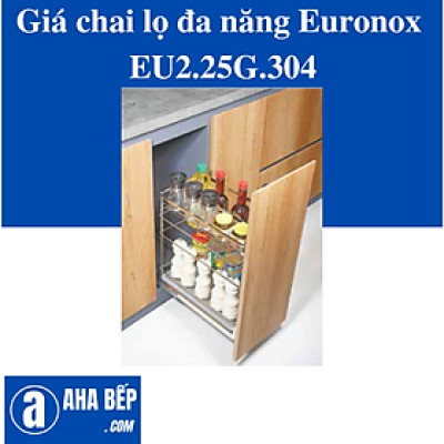 GIÁ CHAI LỌ ĐA NĂNG NAN DẸT 3 TẦNG INOX SUS304HL EU2.25G.304. Hàng Chính Hãng 