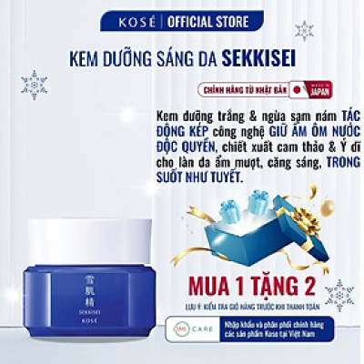 Kem Dưỡng Ẩm & Dưỡng Trắng, Phục Hồi & Ngăn Ngừa Thâm Nám Cho Da  Sekkisei Brightening Cream Kose Nhật Bản (40g)