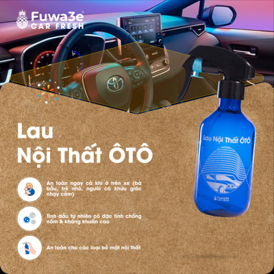 Chai Vệ Sinh Nội Thất Ô Tô Fuwa3e Ghế Da Vải Nỉ Vệ Sinh Sofa Khử Mùi 300ml