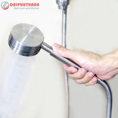 Bộ Tay Sen Tắm Inox SUS304 KZ-TS04TD Tay Sen Tăng Áp Dây Inox 1m2 Ruột Bố 3 Lớp - Đủ bộ tay cầm, dây, gác,..