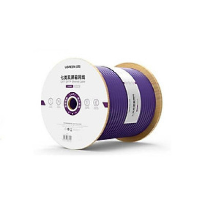 Ugreen UG40320NW125TK 100m OD0.58mm Màu Tím Cat7 Cuộn cáp đồng nguyên chất được bảo vệ kép - HÀNG CHÍNH HÃNG