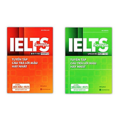 Sách - Combo IELTS SAMPLE Writing 1,2 & Speaking 1,2,3 - Tuyển tập câu trả lời mẫu hay nhất (MG)