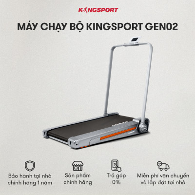 CHỈ GIAO MIỀN BẮC | Máy chạy bộ KINGSPORT GEN02 nhỏ gọn, tốc độ tối đa 8km/h, khung sườn chắc chắn, độ dốc 3 cấp độ, cân nặng phù hợp từ dưới 60kg