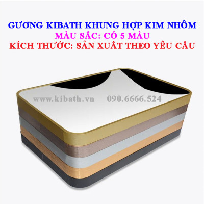 Gương Soi Kibath Chữ Nhât KT 45x60cm Khung Hợp Kim Nhôm KB-138.45x60