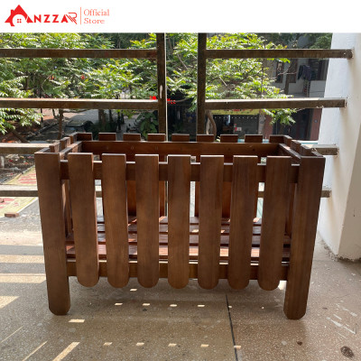 Chậu gỗ trồng cây, hoa, chậu chữ nhật trồng cây ban công-03