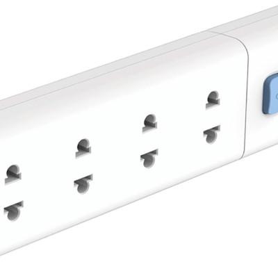 Ổ Cắm Điện Gongniu Đa Năng 4 Ổ 1 Công Tắc – Công Suất 10A/250/2500W – Trắng – Chính Hãng (V1040)