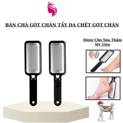 Dụng Cụ Mài Chà Gót Chân Tẩy Da Chết Inox vân xịn sò Cây Chà Gót Inox TẶNG KEM