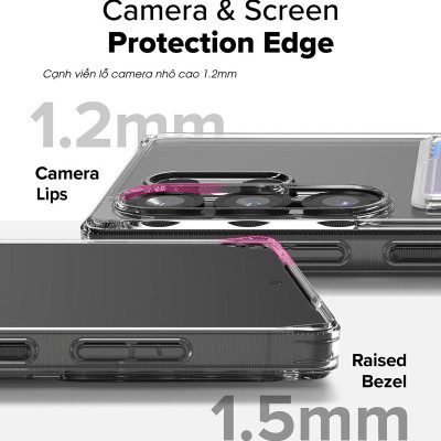 Ốp lưng RINGKE Fusion Card Samsung Galaxy S25 Ultra có ngăn đựng thẻ, chống sốc chuẩn quân đội_ Hàng Chính Hãng