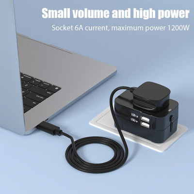 Ổ Cắm Điện Du Lịch Quốc Tế Đa Năng Tích Hợp 2 Cổng USB . Chất Liệu Nhựa PC Chống Cháy Phù Hợp Với Hơn 150 Nước. Hàng Chính Hãng