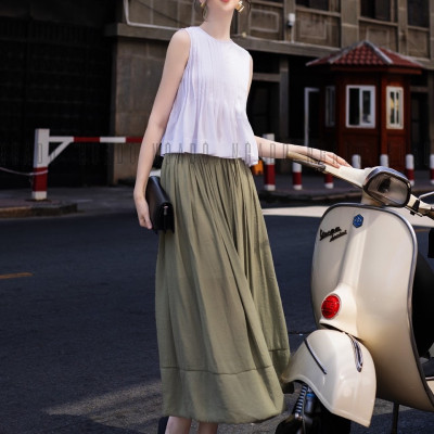 Chân váy xanh rêu NGADO