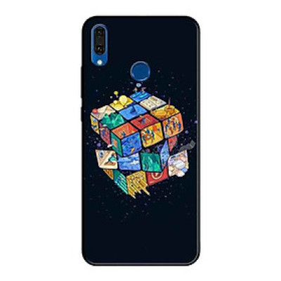 Ốp Lưng in cho Huawei Y9 2019 Mẫu Rubik Vũ Trụ - Hàng Chính Hãng