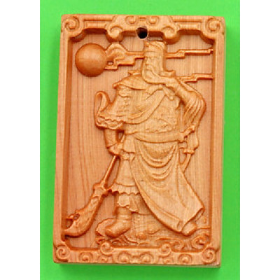 Mặt Gỗ Ngọc Am Khắc Tượng Quan Công MG50