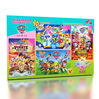 Xếp hình A4 (4 trong 1) - Paw Patrol
