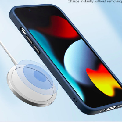 Ốp lưng cho iPhone 13 Pro Max hiệu Rock Guard Hybrid Glass Pc viền màu chống sốc - Hàng nhập khẩu