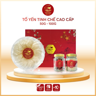 Tổ yến Tinh chế cao cấp 100 gram Yến Việt Tinh Hoa - Hàng chính hãng