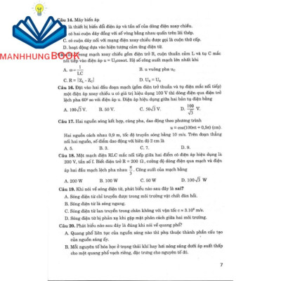Sách - Ngân Hàng Đề Thi Thử THPT Quốc Gia Môn Vật Lí