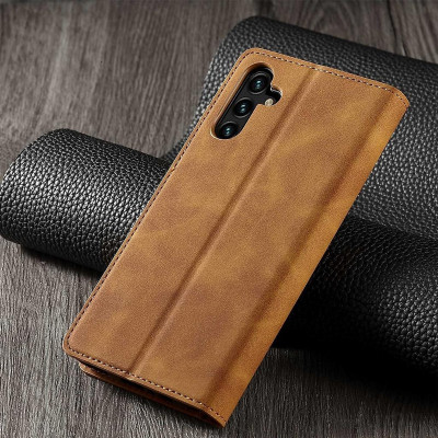 Bao da bò non dạng ví dành cho Samsung Galaxy A35 Hãng Forwenw Có ngăn cài thẻ, ví đựng tiền tiện lợi - Hàng chính hãng