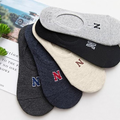 Combo 5 Đôi Vớ Lười Nam Có Silicon N - 01 - Màu Ngẫu Nhiên