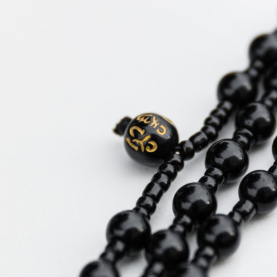 Chuỗi Vòng Tay Phong Thủy Dành Cho Cả Nam và Nữ - VT0009 -  Đá Obsidian Chống Ăn Mòn, Phai Màu - Phát Tài Phát Lộc