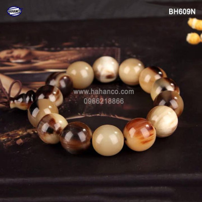 Vòng tay Sừng bò Châu Phi Vân Nưa (BH609N) Phong Thủy /Thịnh Vượng Sinh Tài Lộc