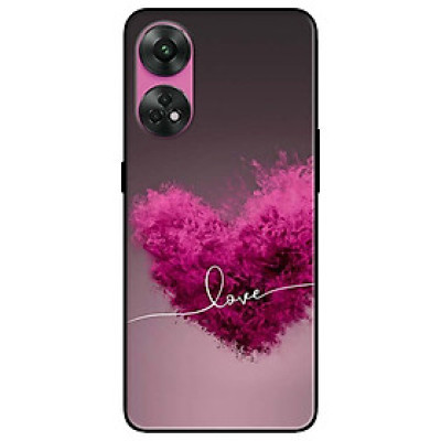 Ốp lưng dành cho Oppo Reno 8T 4G - Reno 8T 5G - Reno 10 5G - Reno 10 Pro 5G - Tim Love Hồng - Hàng Chính Hãng
