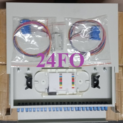 Hộp phối quang 24 sợi, SC Single mode, đầy đủ phụ kiện. Hàng chính hãng