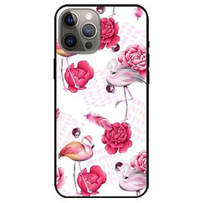 Ốp lưng dành cho Iphone 12 Mini - 12 / 12 Pro - 12 Pro Max mẫu Hạc Hồng Mẫu Đơn