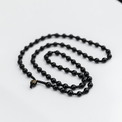 Vòng chuỗi hạt đeo tay phong thủy đá Obsidian phát lộc dành cho nam nữ