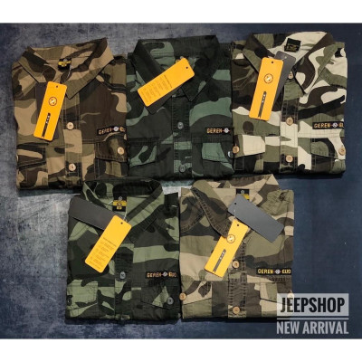 Áo sơ mi ngắn tay màu camo