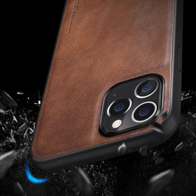 ỐP LƯNG DA iPhone 16 Pro 16 Pro Max 15 15 Plus 15 Pro 15 Pro Max 14 13 12 11 pro max  Xs Max, viền dẻo hiệu X-level - Hàng chính hãng