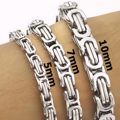 Vòng tay Lắc tay nam titan thép không gỉ đẹp sang trọng inox ziczac vuông trangsucpt 5mm PTLTNA85