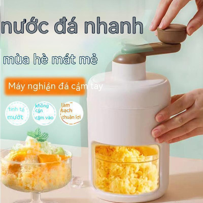 Máy Bào Đá Tuyết Cầm Tay Siêu Mịn - Máy Xay Đá Bào Mini Tiện Lợi, Lưỡi Dao Bằng Thép Không Gỉ