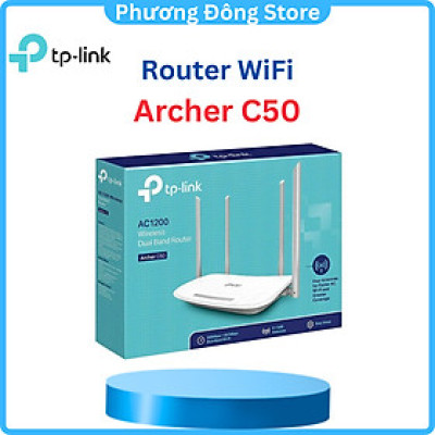 Router Wi-Fi TP-LINK Băng tần kép, Tốc độ cao TP-LINK Archer C50 - Hàng chính hãng 