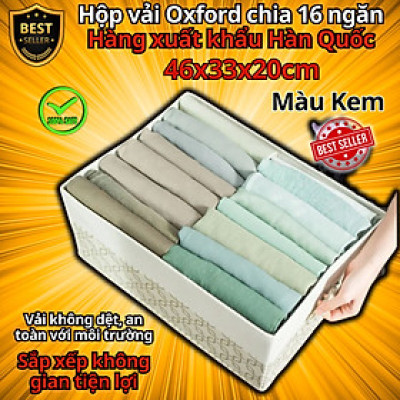 Hộp vải đựng đồ chia ngăn NB4 - Hộp đựng quần áo chia ngăn gấp gọn chính hãng D Danido