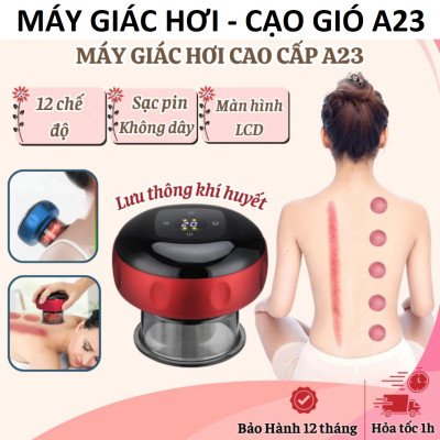 Hàng Nhật: Máy Giác Hơi Điện Cầm Tay 6 Chế Độ - Massage Giảm Đau, Cạo Gió Tại Nhà Hiêu Qủa