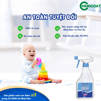 NƯỚC ION SIÊU KIỀM CLEAN SHU! SHU! 500mL Vệ sinh Tẩy rửa - Diệt khuẩn - Khử mùi từ Nhật Bản