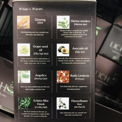 Combo 2 Dầu gội nhuộm tóc thảo dược Lich5 - Lên màu tự nhiên - Sử dụng đơn giản, tiện lợi, mùi dễ chịu