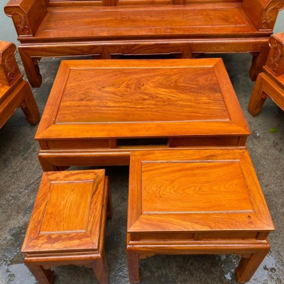 Bộ bàn ghế âu á hộp chương voi gỗ hương đá ( Cô Mơ - Ninh Bình )