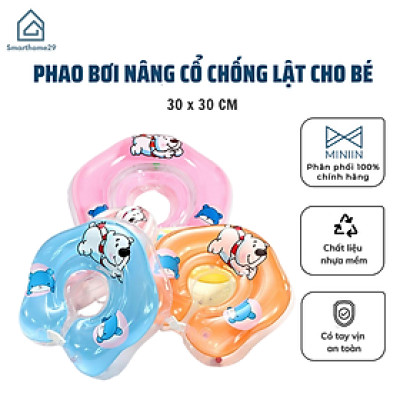 Phao bơi đỡ cổ chống lật cho bé từ 2 tháng tuổi, Phao bơi trẻ em có quai tay cầm an toàn - Chính hãng MINIIN (Giao họa tiết, mẫu ngẫu nhiên)