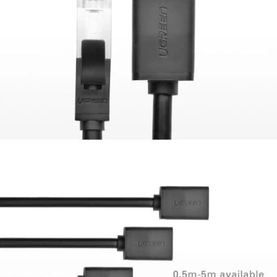 Ugreen UG11283NW112TK 5M màu Đen Cáp nối dài Ethernet CAT6 FTP RJ45 - HÀNG CHÍNH HÃNG