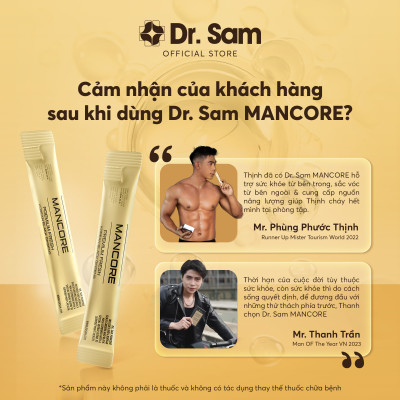 Hộp quà tặng 2 hộp nhỏ - Nước uống hắc sâm Dr. Sam MANCORE & youthology giúp bổ sung năng lượng toàn diện - 2 Hộp x 10ml