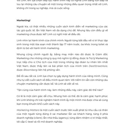 Marketing Matters - Marketing Có Quan Trọng? Nên Làm Marketing Thế Nào?