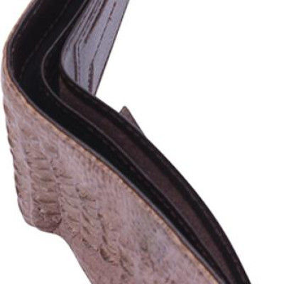 Ví Nam Da Cá Sấu Nguyên Con Nhỏ Huy Hoàng HT2247 (12.5 x 10 cm) - Nâu Đất