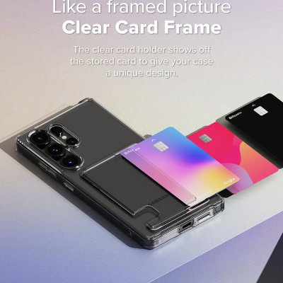 Ốp lưng RINGKE Fusion Card Samsung Galaxy S25 Ultra có ngăn đựng thẻ, chống sốc chuẩn quân đội_ Hàng Chính Hãng