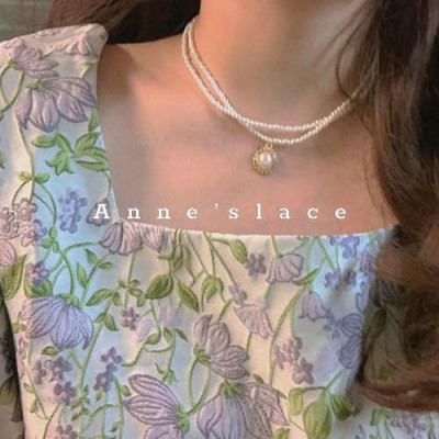 Dây chuyền / vòng cổ choker 2 lớp phong cách cổ điển thời trang dành cho nữ