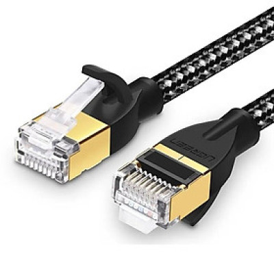 Ugreen UG50351NW117TK 1M màu Đen Cáp mạng LAN CAT6 bọc lưới cao cấp - HÀNG CHÍNH HÃNG