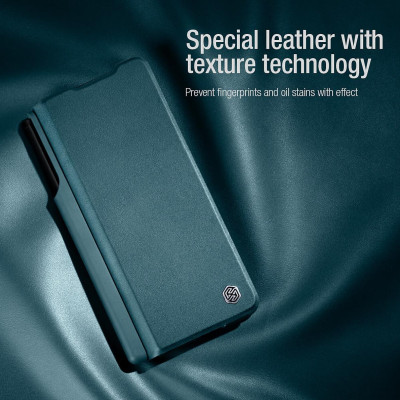 Bao da cho Samsung Galaxy Z Fold6 (Fold 6 5G) hiệu Nillkin Qin Pro Leather(chống sốc, có khe để bút)- Hàng chính hãng