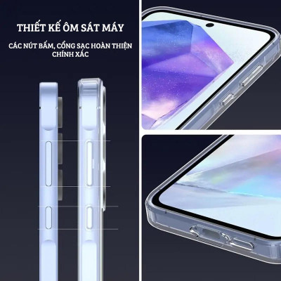 Ốp lưng dẻo silicon trong suốt mỏng 0.6mm cho Samsung Galaxy A16 A36 A06 A55 A35 A25 A15 A05 A05s  hiệu ultra Thin - Hàng nhập khẩu